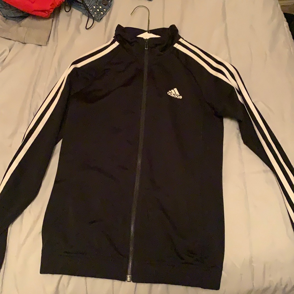 Black and white Adidas jacket .